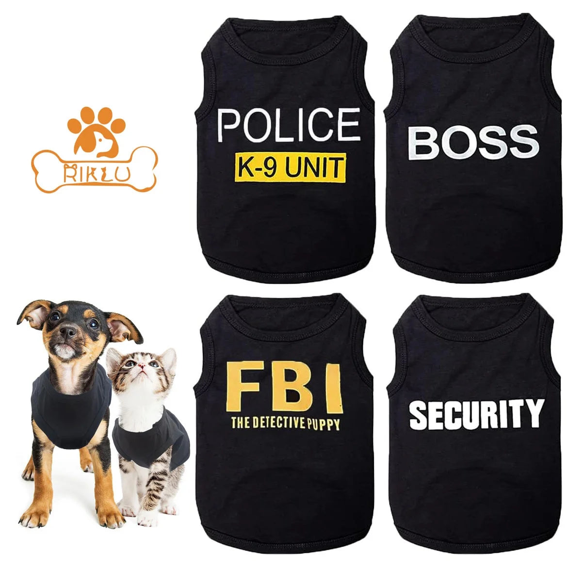 4 Packs Dog Shirts for Small Dog,  Pet T-Shirts Clothes Vest for Puppy Boy Girl